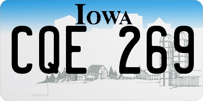 IA license plate CQE269
