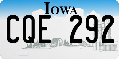 IA license plate CQE292