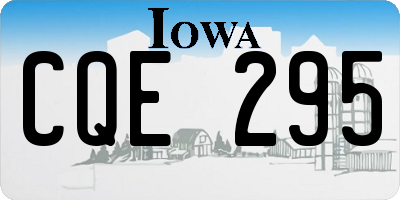 IA license plate CQE295