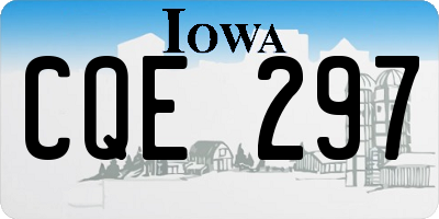 IA license plate CQE297