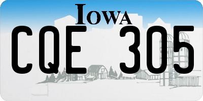IA license plate CQE305