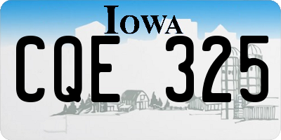 IA license plate CQE325