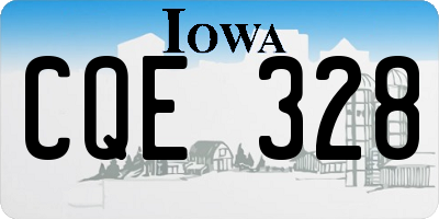 IA license plate CQE328