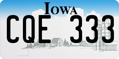 IA license plate CQE333
