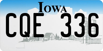 IA license plate CQE336