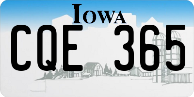 IA license plate CQE365