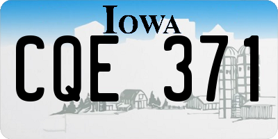 IA license plate CQE371
