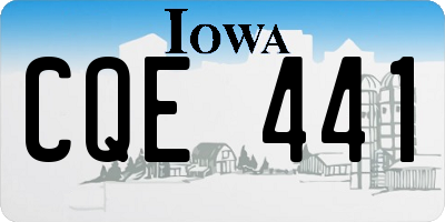 IA license plate CQE441