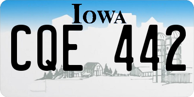 IA license plate CQE442