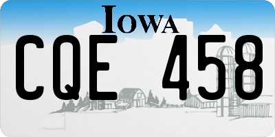 IA license plate CQE458