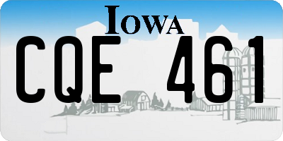 IA license plate CQE461