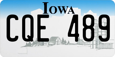 IA license plate CQE489