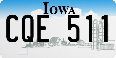 IA license plate CQE511
