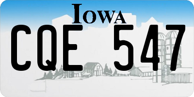 IA license plate CQE547