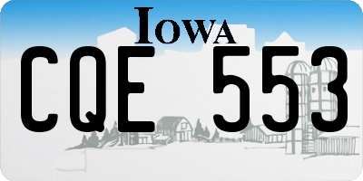 IA license plate CQE553
