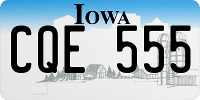 IA license plate CQE555