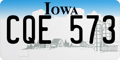 IA license plate CQE573