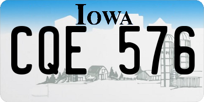 IA license plate CQE576