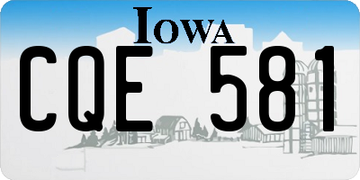 IA license plate CQE581