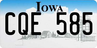 IA license plate CQE585