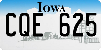 IA license plate CQE625