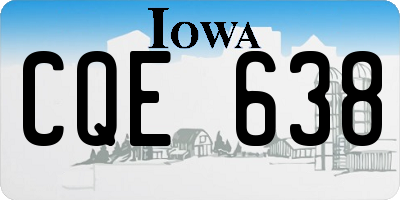 IA license plate CQE638
