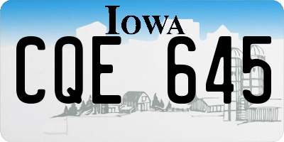 IA license plate CQE645