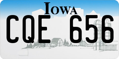 IA license plate CQE656