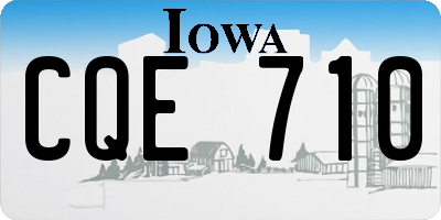 IA license plate CQE710