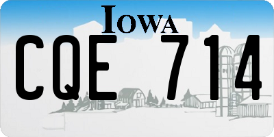 IA license plate CQE714