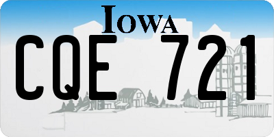 IA license plate CQE721