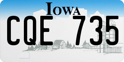 IA license plate CQE735