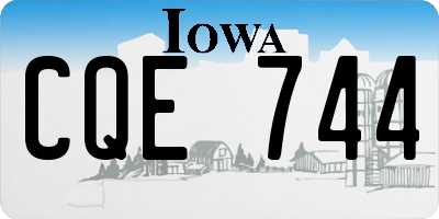 IA license plate CQE744