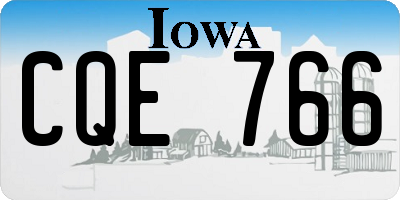 IA license plate CQE766
