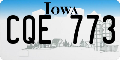 IA license plate CQE773
