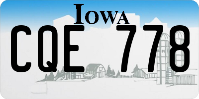 IA license plate CQE778