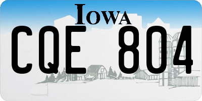 IA license plate CQE804