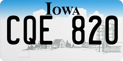 IA license plate CQE820