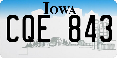 IA license plate CQE843