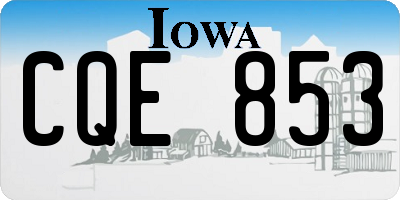 IA license plate CQE853