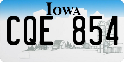 IA license plate CQE854