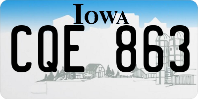 IA license plate CQE863