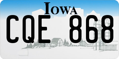 IA license plate CQE868