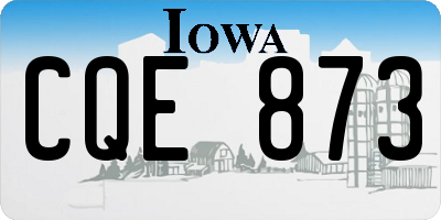 IA license plate CQE873