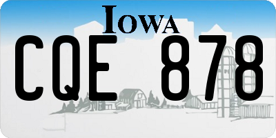 IA license plate CQE878