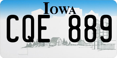 IA license plate CQE889