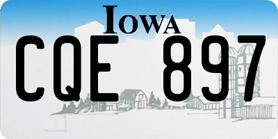 IA license plate CQE897