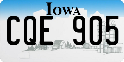 IA license plate CQE905