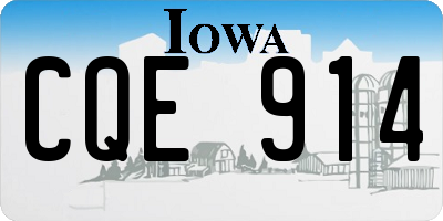 IA license plate CQE914