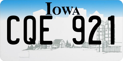IA license plate CQE921